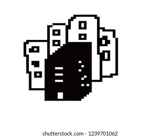 Black building pixel