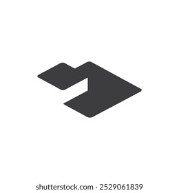 Icono negro de los edificios, logotipo, Ilustración vectorial
