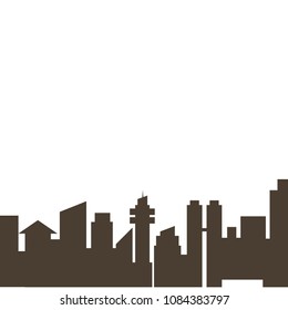 Black Buildings icon.Vector