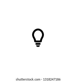 Black bulb  flat icon. Isolated on white. Inspiration line icon.  New business idea. New technology. Creativity. Invention. Vector illustration. 