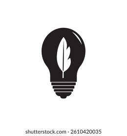 black bulb icon vector element design