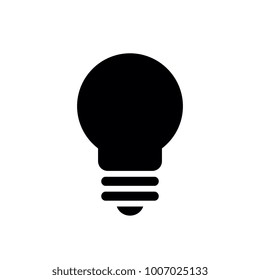 Black Bulb Shape Silhouette Vector, isolated on white background. Vector Illustration.