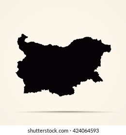 Black Bulgaria Map Illustration



