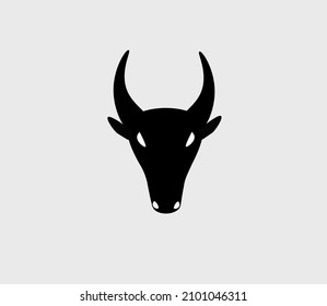 Black Bull head logo vector illustration