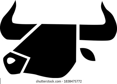 black bull logo. vector illustration