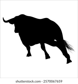 Black Bull Silhouette vector illustration