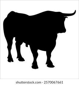 Black Bull Silhouette vector illustration