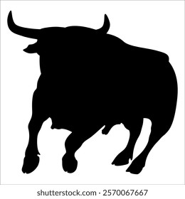 Black Bull Silhouette vector illustration