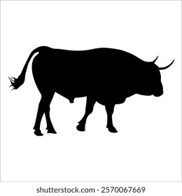 Black Bull Silhouette vector illustration