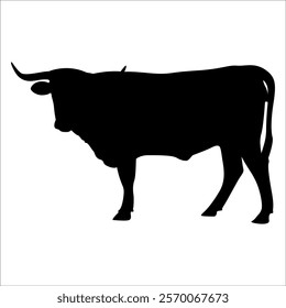 Black Bull Silhouette vector illustration