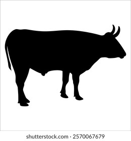 Black Bull Silhouette vector illustration