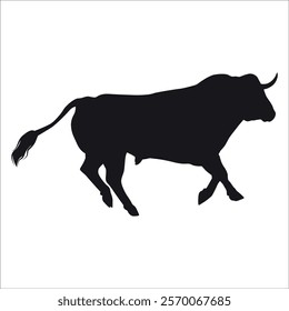 Black Bull Silhouette vector illustration