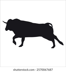 Black Bull Silhouette vector illustration