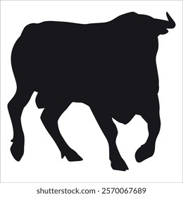 Black Bull Silhouette vector illustration