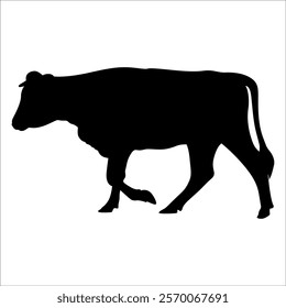 Black Bull Silhouette vector illustration