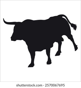 Black Bull Silhouette vector illustration