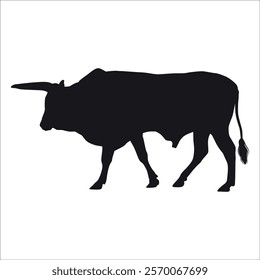 Black Bull Silhouette vector illustration