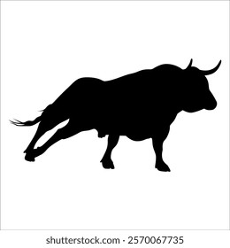 Black Bull Silhouette vector illustration