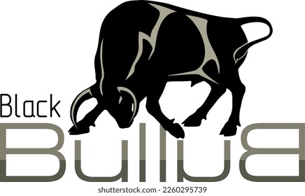 Black Bull Vector illustration Logotype