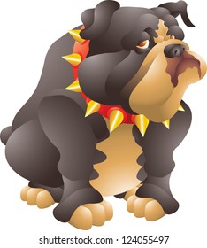 Black bulldog head