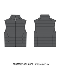 Black bulletproof vest on white. Vector image
