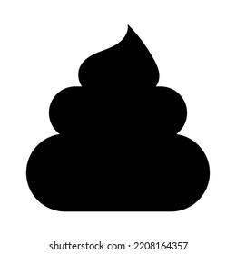 Icono de poop de manga negra. Ilustración vectorial. Imagen de archivo. 