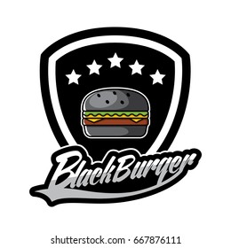 Black burger logo