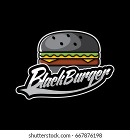 Black burger logo