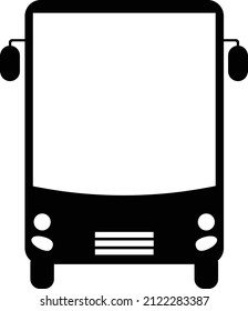 icono de bus negro aislado en fondo blanco