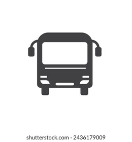 black bus icon vector element design template web