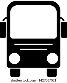 black bus icon, vector illustration