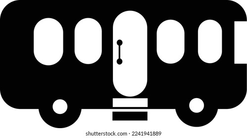 Icono de vector de signo de bus negro aislado