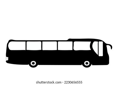 auto de viaje de bus negro ıcon