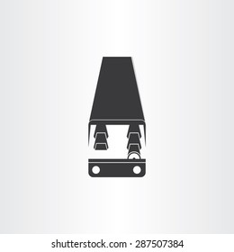 black bus vector icon design