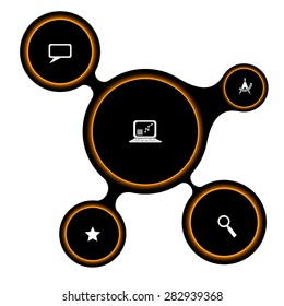 Black business abstract background with black elements. Vector illustration