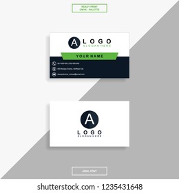 Black business card design