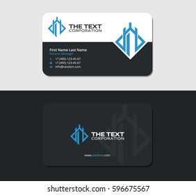 black business card design template for board games