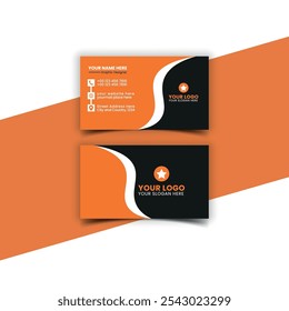 black business card with red triangle shapes design