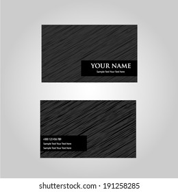 Black business card vector.