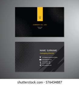 black business cards set design template vector