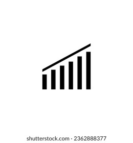 gráfico de aumento de gráfico de crecimiento de negocios negros