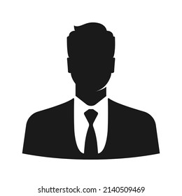 Black business man icon vector. Vector graphics isolated on white background. Vector EPS 10