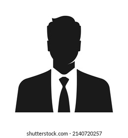 Black business man icon vector. Vector graphics isolated on white background. Vector EPS 10