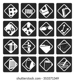 Black Business and Office Icons - Vector Icon Set 