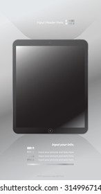 Black Business Pro Tablet with background