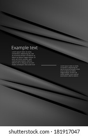 Black business square background. Vector template. Poster template.