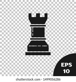 Black Business strategy icon isolated on transparent background. Chess symbol. Game, management, finance.  Vector Illustration