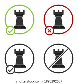 Black Business strategy icon isolated on white background. Chess symbol. Game, management, finance. Circle button. Vector Illustration