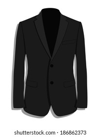 Black business suit. Vector