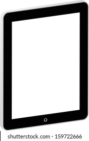 Black Business Tablet Isolated On White Similar To iPad